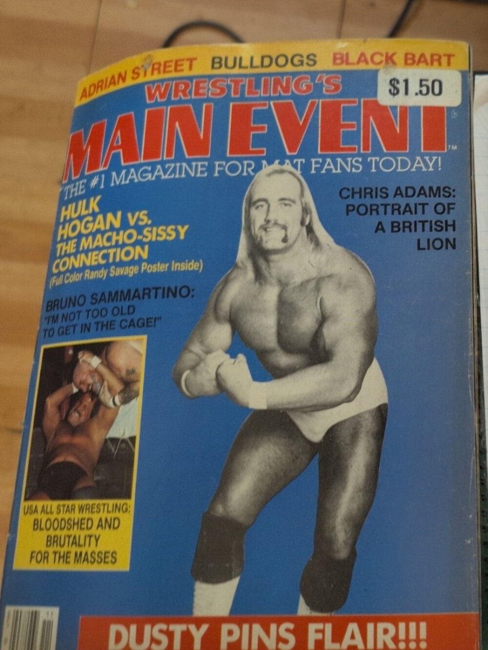 1985 Wrestling's Main Event Magazine Hulk Hogan Macho Man Poster